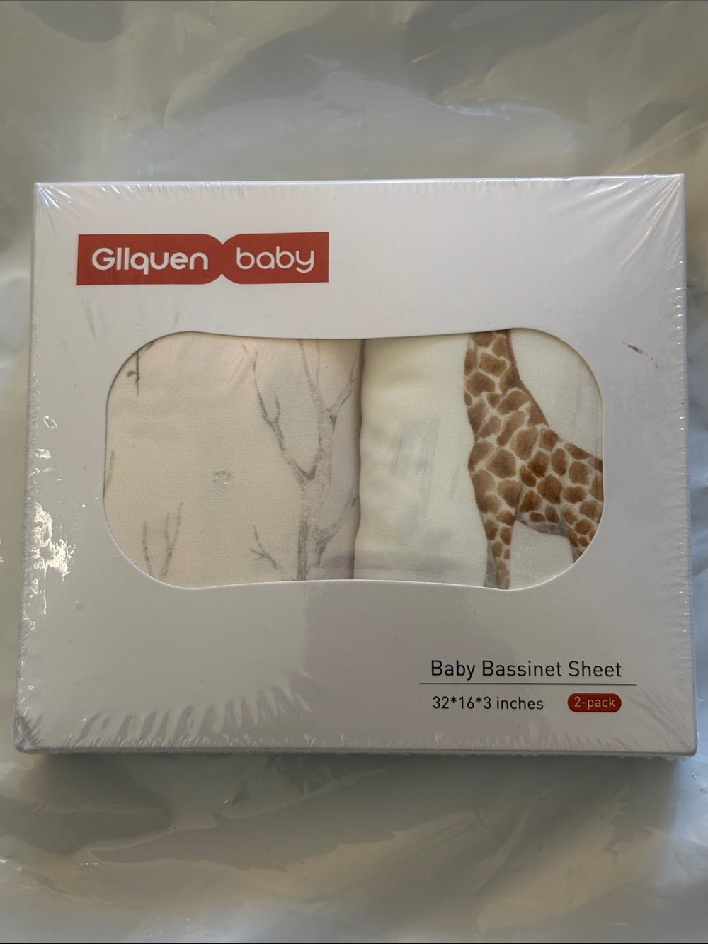 Gllquen animal baby bassinet sheets 2 pack